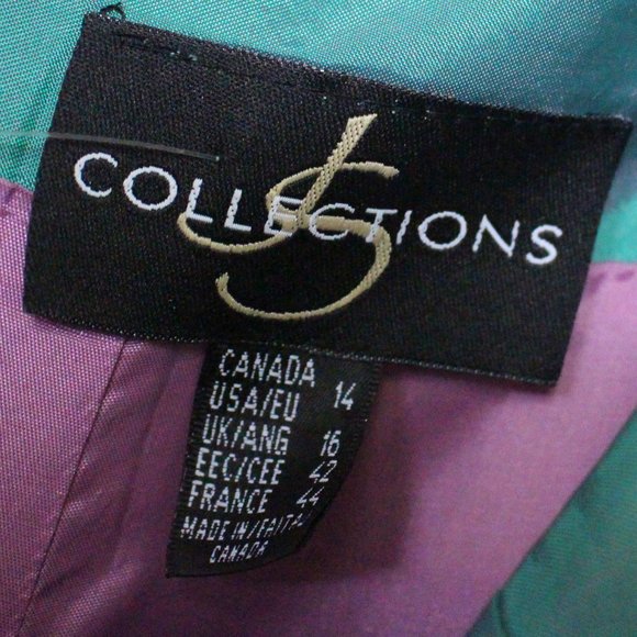 Vintage JS Collection | Teal Green - Magenta Skirt - Picture 4 of 6